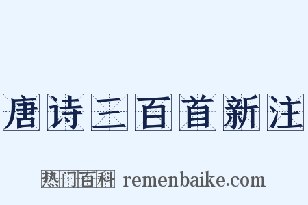 唐诗三百首新注是什么意思的图片